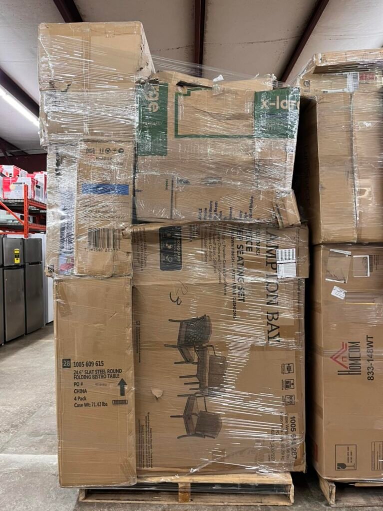 what comes inside amazon return pallets