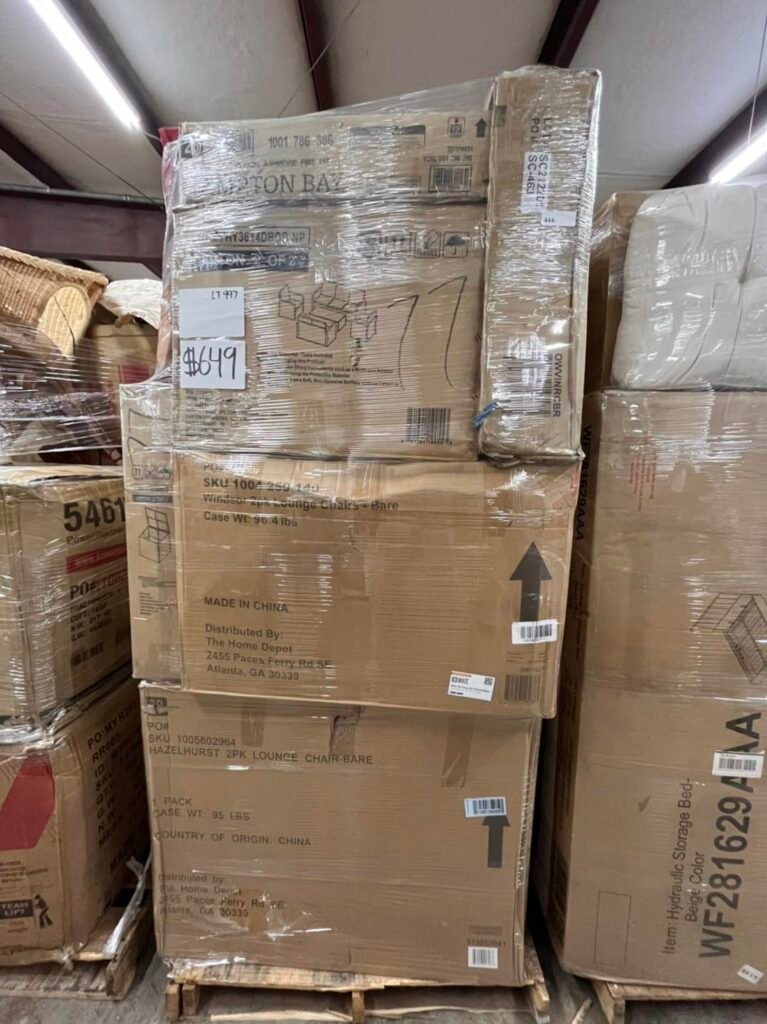 what comes inside amazon return pallets